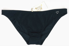 RIVER ISLAND Hipster Bikini Bottoms UK 16 BLACK - Diamante Heart Detail BNWT