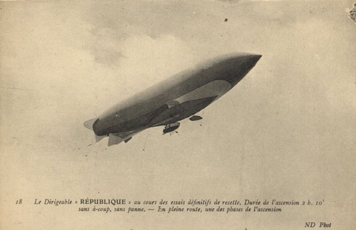 PC AVIATION DIRIGEABLE LA RÉPUBLIQUE AU DESSUS DE PARIS (a48908