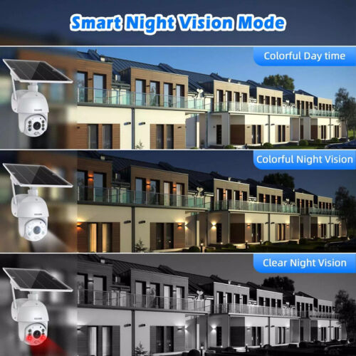PTZ Solar Security Camera Outdoor 360° Wireless Battery Powered Night Vision Cam - Picture 8 of 9