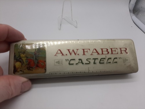 Vintage A.W. Faber Castell Metal Tin Art Empty Pencil Storage Case Bavaria - Bild 1 von 6