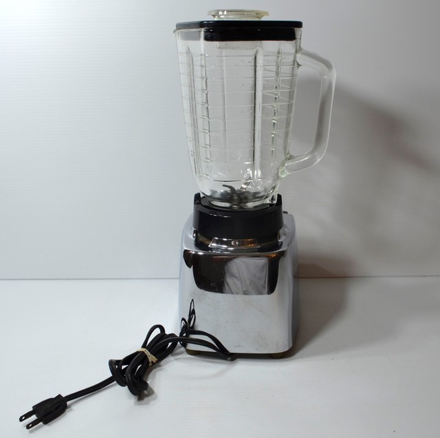 Vintage Mid Century Chrome Oster Osterizer Cycle Blend 10 Speed Blender