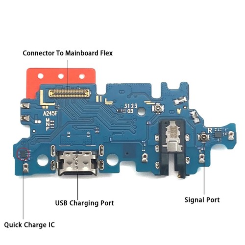 Samsung Galaxy A24 A245F 4G USB-C Charging Port Dock Connector Microphone Board - Picture 2 of 3