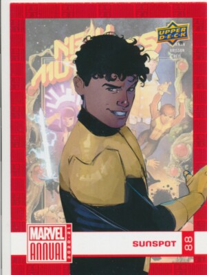 #88 SUNSPOT 2020-21 2021 Upper Deck Marvel Annual