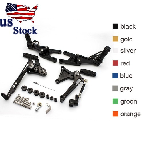 For Benelli TNT125 TNT135 2016-2022 CNC Black Rearsets Foot Pegs Pedal 2021 2020 - Foto 1 di 7