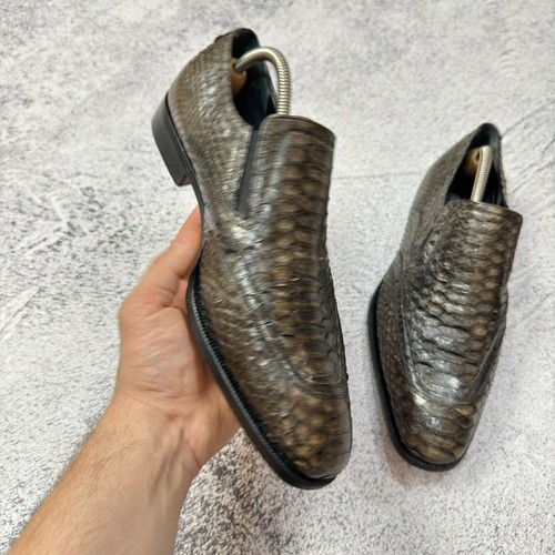 Salvatore Ferragamo Mens Genuine Python Leather Loafers US10 UK9 EU43 28cm - Picture 8 of 20