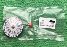 Genuine Miyota 2305 Watch Movement Japan 3 Hands, Date/Day at 3, NOS