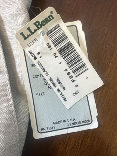 LL Bean Regular Travel Classics Skirt Womens Size 16 New with Tags Vintage - Picture 3 of 5