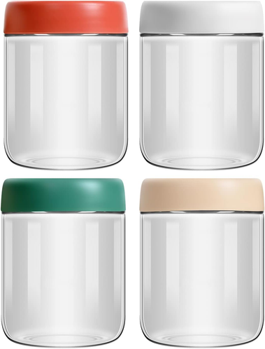 4-Pack Overnight Oats Containers with Lids 16Oz Glass Mason Jars Meal Prep Salad - Picture 11 of 12