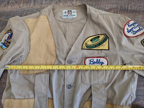 Vintage 1950s WOOD STREAM Target Shooting Jacket w/Patches ~ R C (Bobby) Olds - Picture 17 of 23