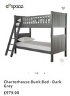 Bunk Bed Aspace Charterhouse Bunk Bed - Prussian Blue RTP 979£