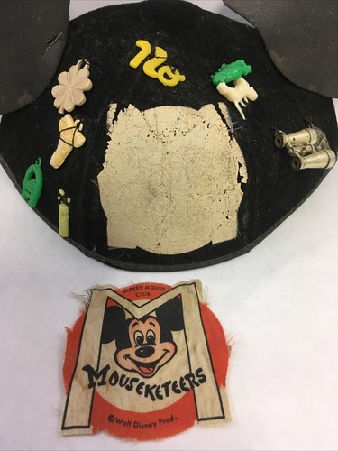 Vintage 1950s Disney Mickey Mouse Club Hat with Charms Benay Albee Made in USA - Picture 3 of 10
