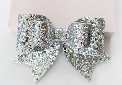 Bling Silver Glitter Craft Sheets For Bows Border Wallpaper Home & Wedding Decor - Picture 7 of 10