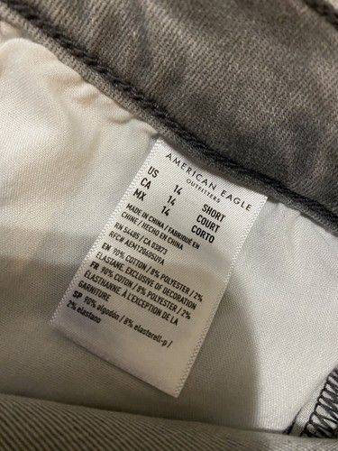 American Eagle – 14 kurze graue Damen-Cargo-Curvy superhohe Leibhöhe Jegging neu mit Etikett $ 60 - Bild 7 von 7