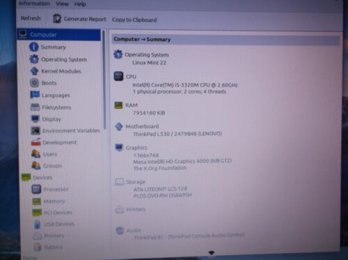 Thinkpad L530 Laptop 2.60 GHz Dual Core i5 8GB RAM -128GB SSD - Great!! - Picture 12 of 14