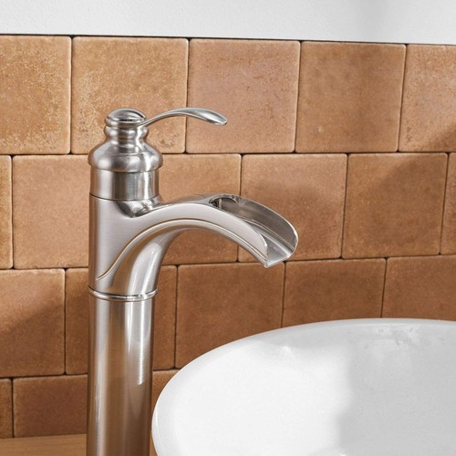 Tall Bathroom Vessel Sink Faucet Single Handle Hole Waterfall Vanity Basin Mixer - Picture 57 of 116