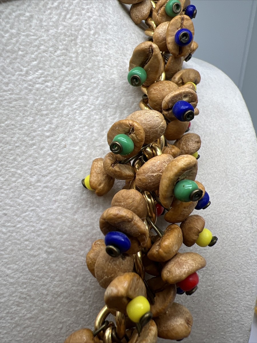 Vintage Handmade Multi Colored Glass Beads & Seeds 18” Necklace 7044 View 5