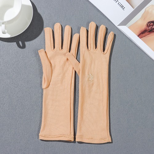 Thin Mid-long Sunscreen Gloves Anti UV Driving Gloves Etiquette Gloves - Picture 5 of 16