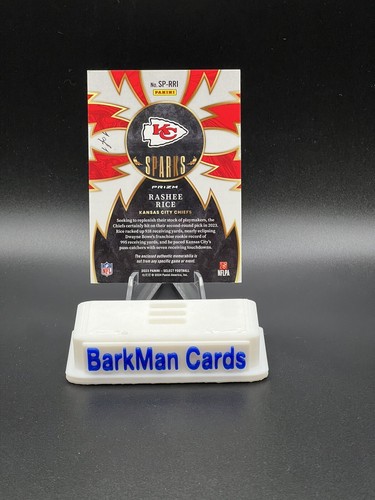 RASHEE RICE 2023 Select Sparks NFL Players Logo 1/1 SP-RRI Black Prizm Chiefs - Foto 2 di 2