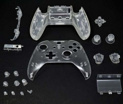 Xbox One S Controller Custom Clear Shell with Buttons Kit Parts Housing Mod - Picture 13 of 15