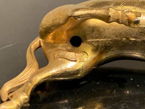 Manija de figura de animal Judith Leiber color dorado tablero salvaje - Imagen 7 de 9