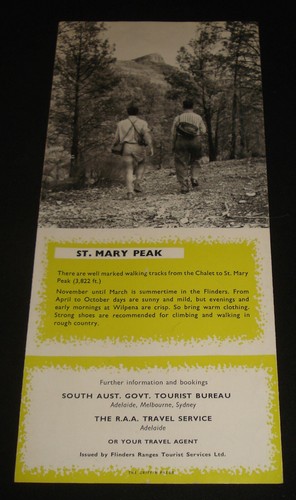 1950s WILPENA CHALET FLINDERS RANGERS SOUTH AUSTRALIA TOURIST BROCHURE - Picture 2 of 4