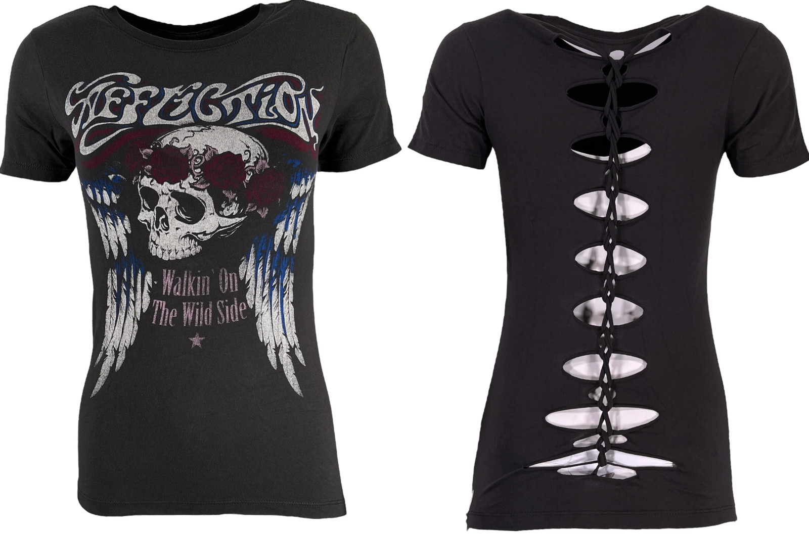 Женская футболка Affliction с байкерской татуировкой Dream On