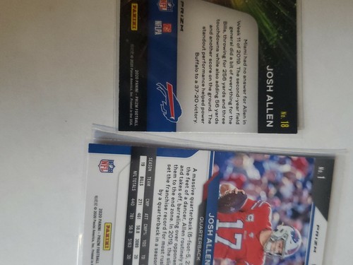 2020 Prizm Football Josh Allen #1 Red White And Blue Prizm GEM MINT! +fireworks - Picture 6 of 8