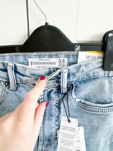 Stradivarius Petite Slim Mom Jeans 34 - Picture 3 of 5