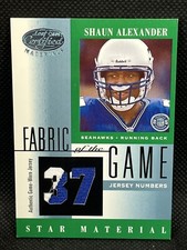2001 Leaf Certified Fabric Of The Game Shaun Alexander FG-102 Jersey Patch 05/37