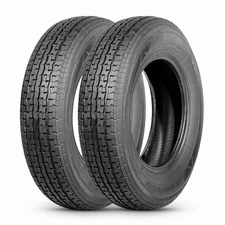 Set 2 ST205/75R15 Trailer Tires Radial 8Ply 205/75/15 Load Range D Tubeless Tyre