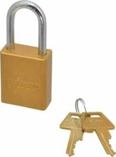 American Lock Keyed Different Lockout Padlock 1-1/2" Shackle Clearance, 1/4" ...