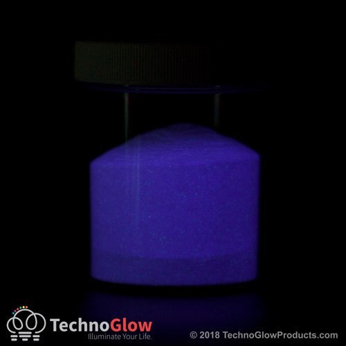 Glow in the Dark Powder, FLUORESCENT PURPLE - UV Reactive Glow Pigment - Picture 2 of 3