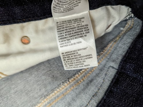 American Eagle Mens Size 33x30 Athletic Dark Wash Jeans Ne(xt) Level Airflex - Picture 9 of 12