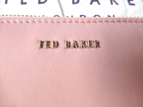 Cartera TED BAKER Med Cremallera Alrededor Mujer Garceta Rosa Pálido Cuero Cartera Nueva con Etiquetas R£65 - Imagen 2 de 10