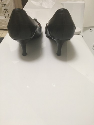 Chanel brown leather kitten pumps 36.5 - Picture 3 of 8