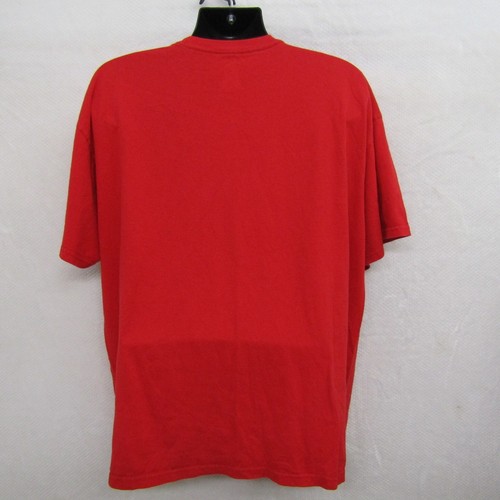 Majestic T-Shirt Herren 2XL Rot Kurzarm Rundhals 100% Baumwolle Freizeit Preppy - Bild 3 von 9