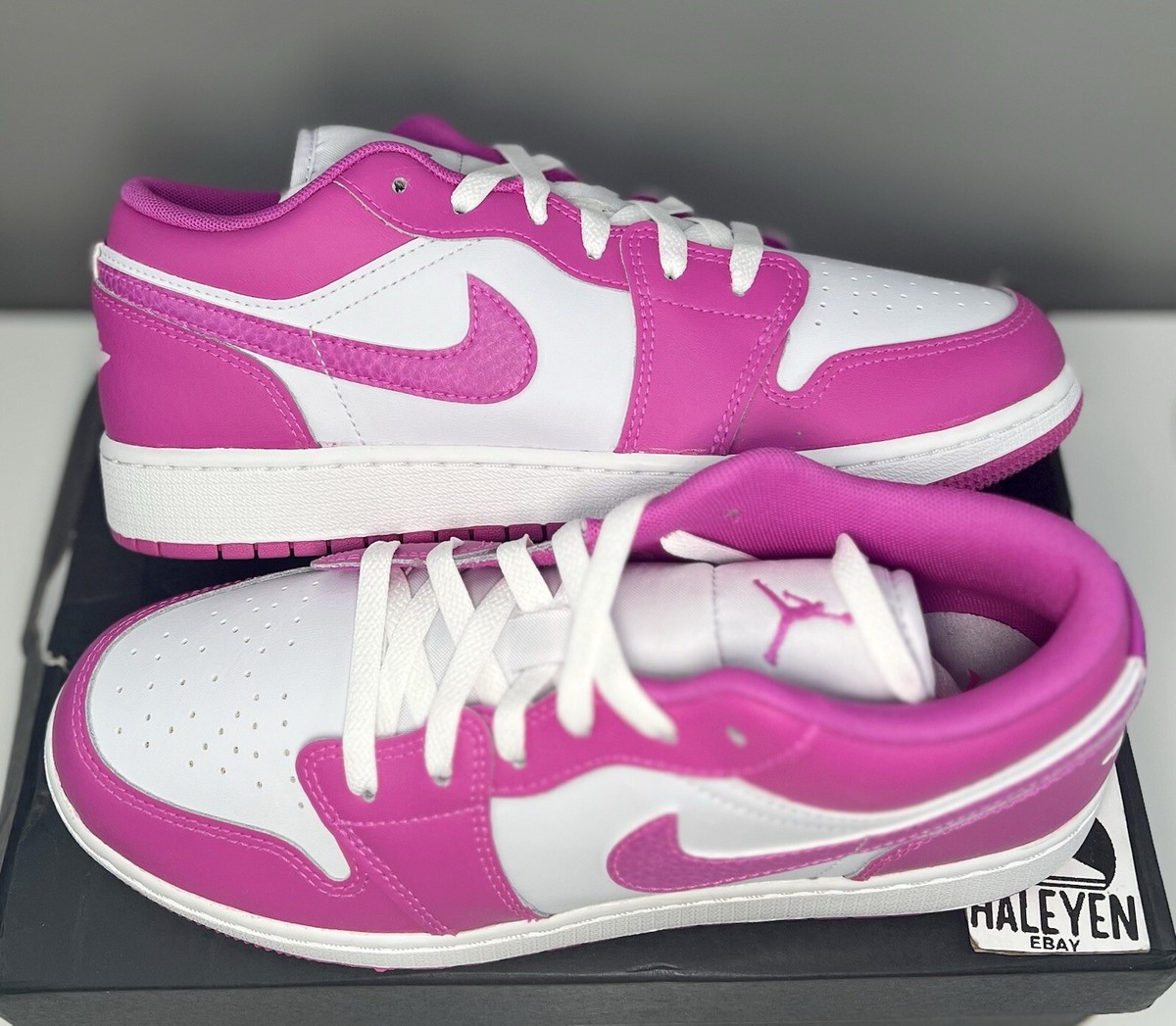 NEW Nike Air Jordan 1 Low 'Fire Pink/White' | GS Sizes 3.5Y NEW Nike Air Jordan 1 Low 'Fire Pink/White' | GS Sizes 3.5Y