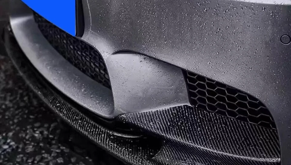 Alerón labial parachoques delantero de fibra de carbono estilo 3D para BMW serie 5 F10 M5 2012-2016 Foto 3 de 4