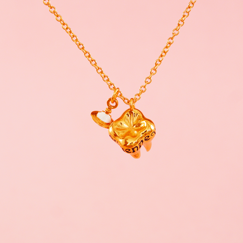 Vivienne Westwood Necklace Gold Tone & Black 3D Tooth Orb Pendant Gift Box Set - Picture 6 of 12
