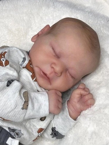 19inch Reborn Baby Doll Lifelike Newborn Sleeping Soft Vinyl Cloth Body Toy Gift - Picture 3 of 5