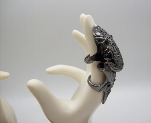 DRAGON SKULL + SNAKE Joint Knuckle Full Finger Rings Gothic Skull Finger Jewelry - Picture 7 of 20