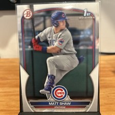 Matt Shaw 2023 Bowman Draft Baseball First #BD-33 Chicago Cubs