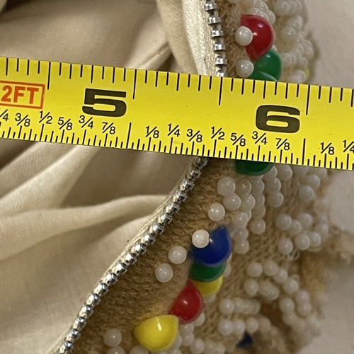 Candy Dot Beaded Handbag Womens Crossbody Fringe Bohemian Hippie Retro Geometric - Picture 11 of 22