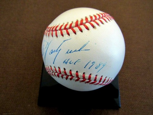 CARL YASTRZEMSKI HOF 1989 BOSTON RED SOX SIGNED AUTO VINTAGE OAL BASEBALL JSA - Picture 2 of 3