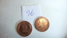 2 BRD WEST PFENNIG GL&Uuml;CKSPFENNIG GEBURTSTAG 1996