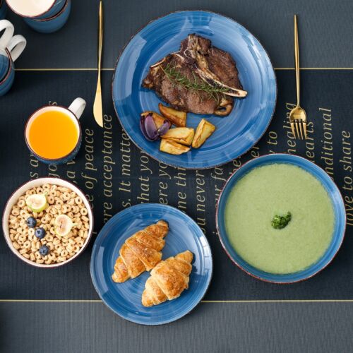 Vancasso BELLA Dinnerware Set Stoneware Blue Dinner Serving Plates Dishes Bowls - Picture 7 of 46