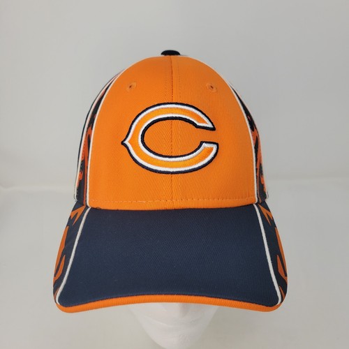 Chicago Bears Mütze Herren flexibel tailliert Baseballkappe blau orange Teamsport Einheitsgröße Erwachsene