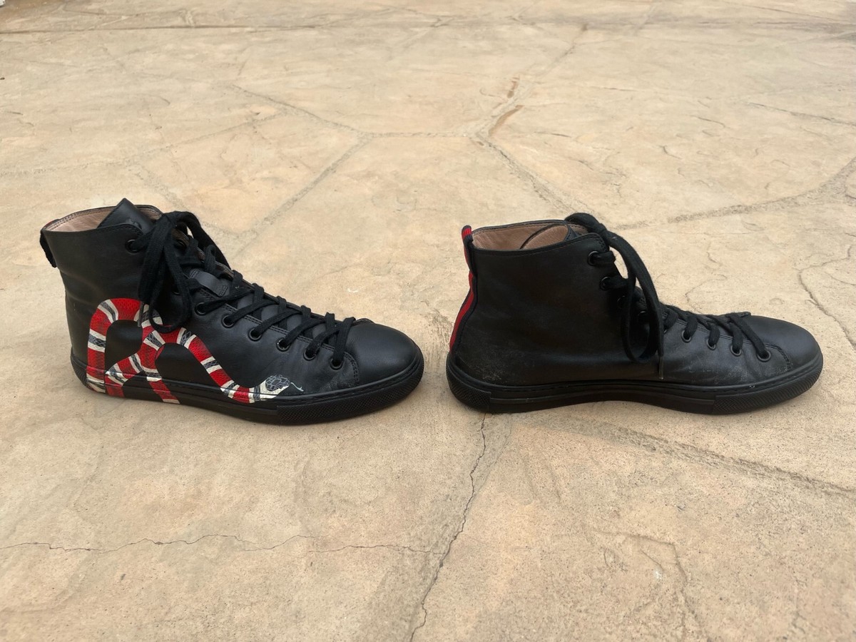 Gucci Kingsnake High Top Leather Sneaker | eBay