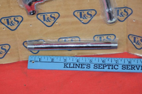 T&S Brass RIGID Vacuum Breaker Gooseneck 6" Faucet Spout 8" Rise Chrome B0405-02 - Picture 12 of 12