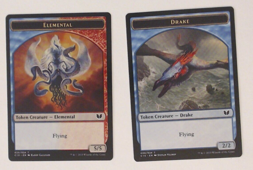 MTG (10) Drake Elemental (Multicolor) Double-Sided Token - Commander 2015 o19 - Picture 4 of 4